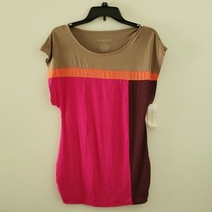 Color block Liz Lange Maternity short sleeve small
